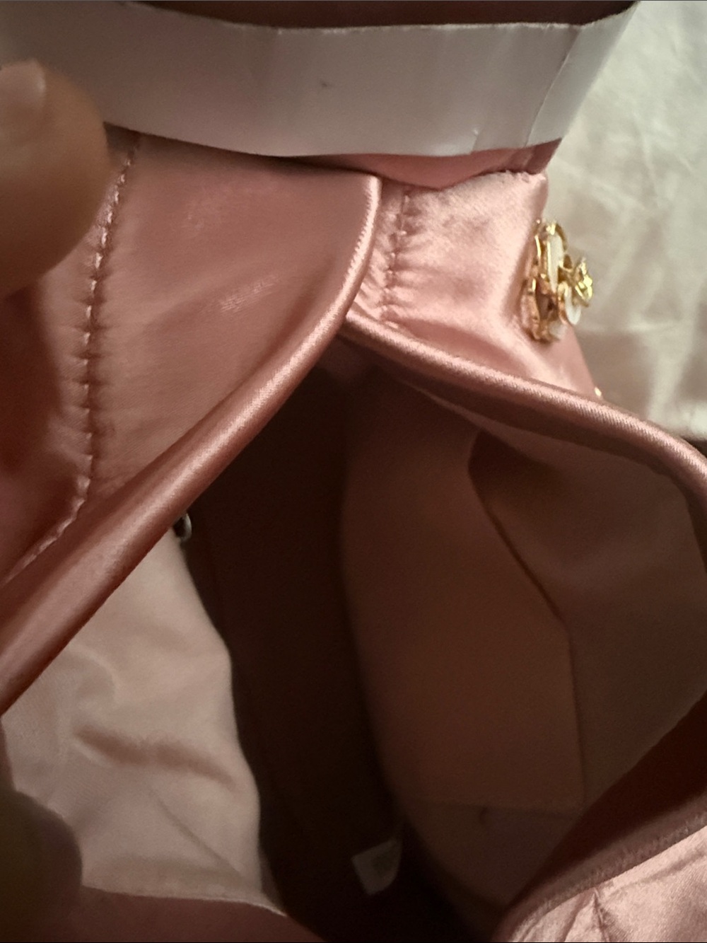 MOST WANTED USA Satin polyester pink bag with magnetic lock - Picture 9 of 10